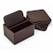 Dacasso Chocolate Brown Leatherette 10 Square Coaster Set with Holder AG-3343 - alternate 5